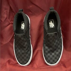 Vans classic Checkboard black on black